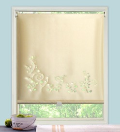 Spring Roller Blind With Aluminium Bar